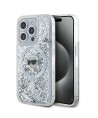 Karl Lagerfeld Liquid Glitter Karl Head MagSafe case for iPhone 15 Pro Max - transparent