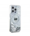 Karl Lagerfeld Liquid Glitter Karl Head MagSafe case for iPhone 15 Pro Max - transparent