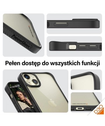 PanzerGlass ClearCase Case for iPhone 15 Plus / 14 Plus with Military Grade Certification - Clear & Black