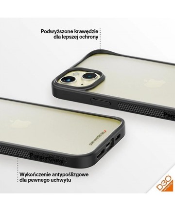 PanzerGlass ClearCase Case for iPhone 15 Plus / 14 Plus with Military Grade Certification - Clear & Black
