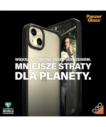 PanzerGlass ClearCase Case for iPhone 15 Plus / 14 Plus with Military Grade Certification - Clear & Black