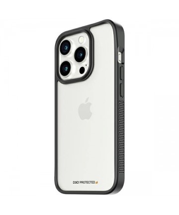 Military Grade Certified PanzerGlass ClearCase iPhone 15 Pro Case - Transparent & Black