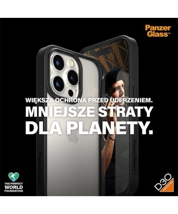 Military Grade Certified PanzerGlass ClearCase iPhone 15 Pro Case - Transparent & Black