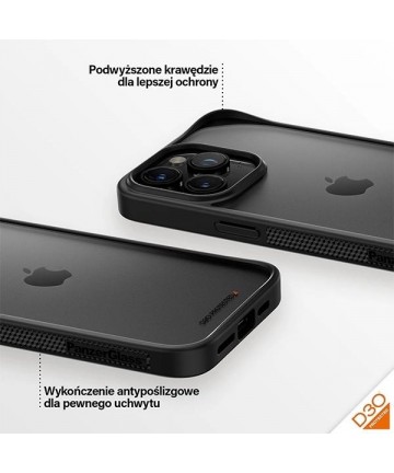 PanzerGlass ClearCase Case for iPhone 15 Pro Max with Military Grade Certification - Transparent and Black
