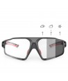 Rockbros SP216BK photochromic UV400 cycling glasses - black and red