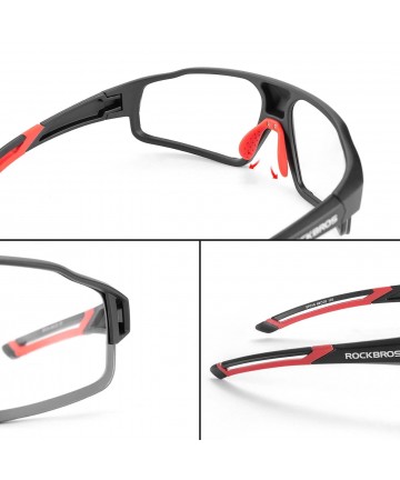 Rockbros SP216BK photochromic UV400 cycling glasses - black and red