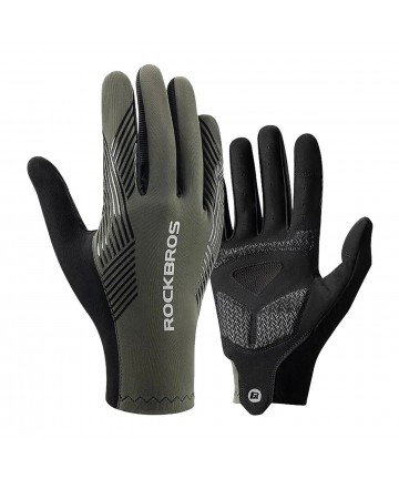 Rockbros 16110006003 shock-absorbing cycling gloves size L - green and black