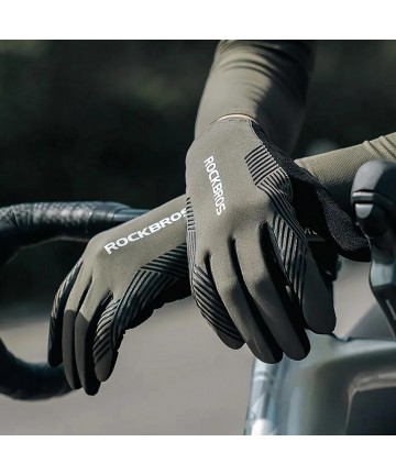Rockbros 16110006003 shock-absorbing cycling gloves size L - green and black