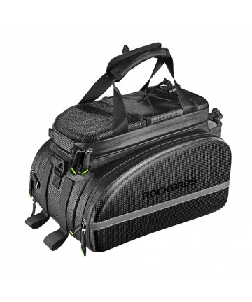 Rockbros A6-6 bicycle bag for trunk, 35 l, with fold-out pockets - black