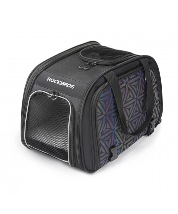 Rockbros 30140028001 transport bicycle bag for cats and dogs - black