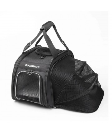 Rockbros 30140028001 transport bicycle bag for cats and dogs - black