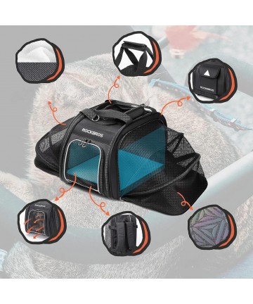 Rockbros 30140028001 transport bicycle bag for cats and dogs - black