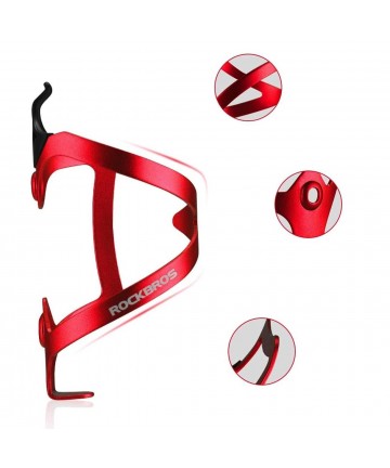 Rockbros 2017-11ARD Aluminum Bike Bottle Holder - Red