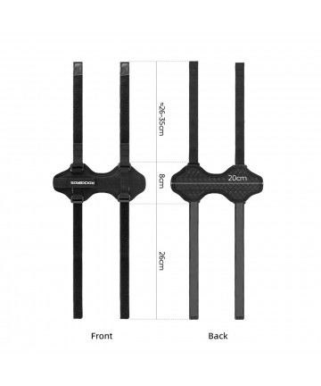 Rockbros 50210064001 Velcro Bike Strap for Bluetooth Speaker or Water Bottle - Black
