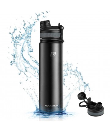 Rockbros 35210029002 thermal bicycle bottle for drinks 650 ml - black