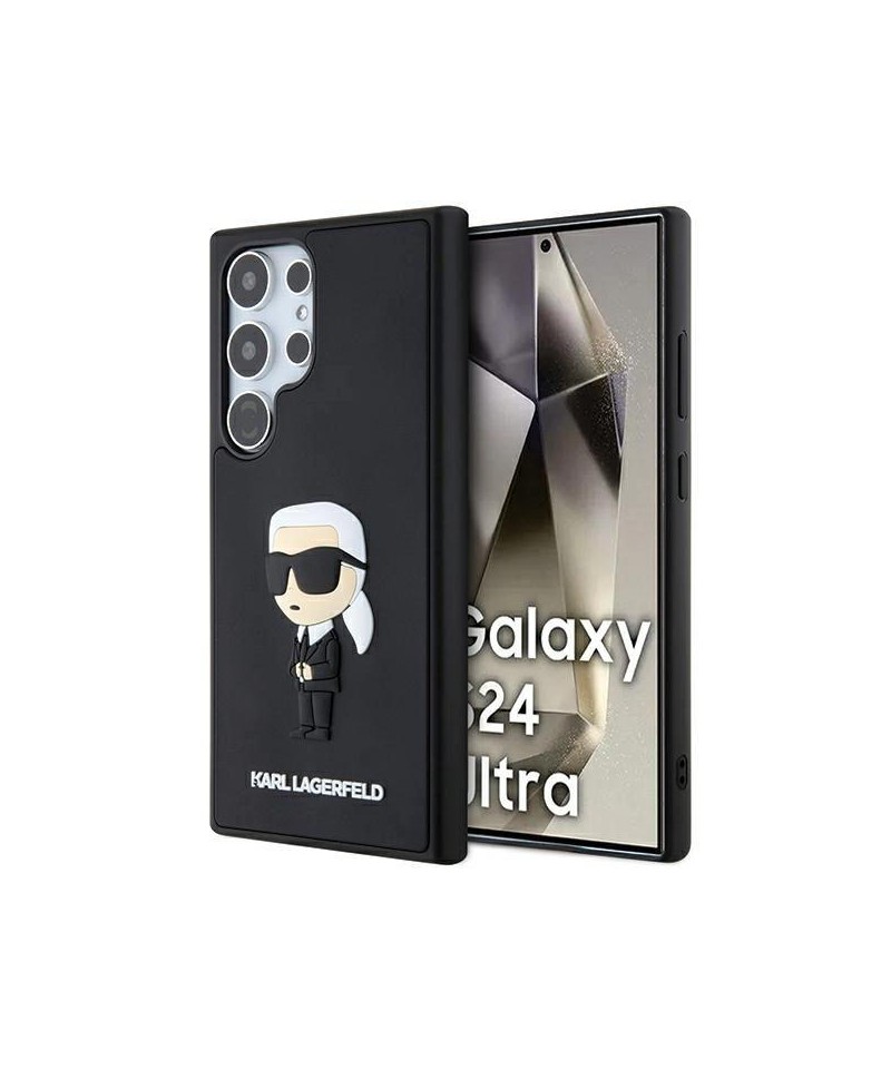 Karl Lagerfeld 3D Rubber Ikonik Case for Samsung Galaxy S24 Ultra - Black