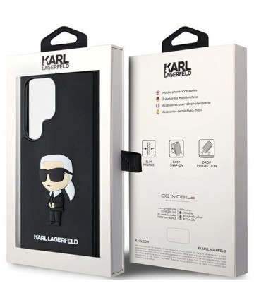 Karl Lagerfeld 3D Rubber Ikonik Case for Samsung Galaxy S24 Ultra - Black