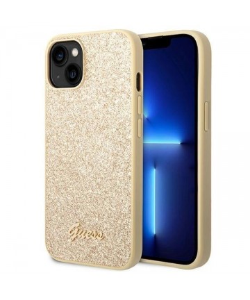 Guess GUHCP14SHGGSHD iPhone 14 6.1" gold/gold hard case Glitter Script