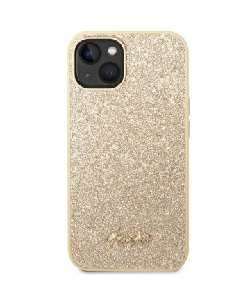 Guess GUHCP14SHGGSHD iPhone 14 6.1" gold/gold hard case Glitter Script