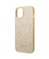 Guess GUHCP14SHGGSHD iPhone 14 6.1" gold/gold hard case Glitter Script