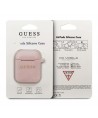 Guess GUACCSILGLLP AirPods cover light pink / pink Silicone Glitter