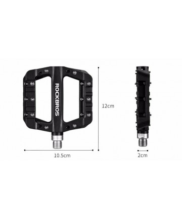 Rockbros 2017-12CBK Nylon Bicycle Pedal Set - Black