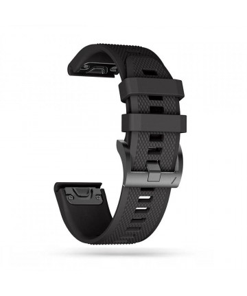 Tech-Protect Smooth Strap for Garmin Fenix 3 / 5X / 3HR / 5X Plus / 6X / 6X Pro / 7X - Black