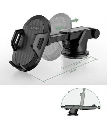 Tech-Protect V1 Car Phone Holder for Windshield/Cockpit - Black
