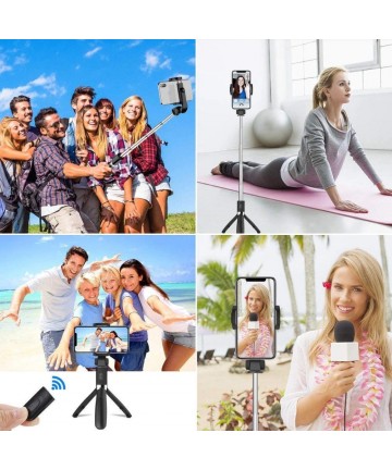 Tech-Protect L01S Bluetooth Selfie Stick with Tripod up to 70cm - Black