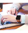 Tech-Protect LeatherFit Strap for Apple Watch 4 / 5 / 6 / 7 / 8 / 9 / SE / Ultra 1 / 2 (42/44/45/49 mm) - Brown