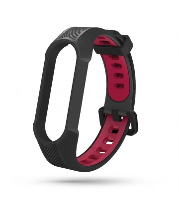Tech-Protect Armor Strap for Xiaomi Mi Smart Band 5 / 6 / 6 NFC - Black and Red