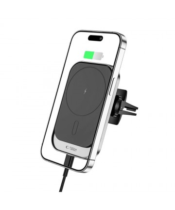 Tech-Protect CW19 MagSafe magnetic car holder with 15W inductive charger for air vent - black