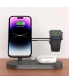 Tech-Protect A12 3in1 MagSafe Inductive Charger for Smartphone/Headphones/Smartwatch - Black