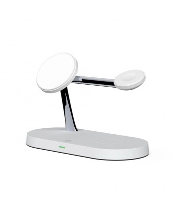 Tech-Protect A12 3in1 MagSafe Inductive Charger for Smartphone/Headphones/Smartwatch - White