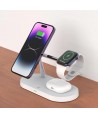 Tech-Protect A12 3in1 MagSafe Inductive Charger for Smartphone/Headphones/Smartwatch - White