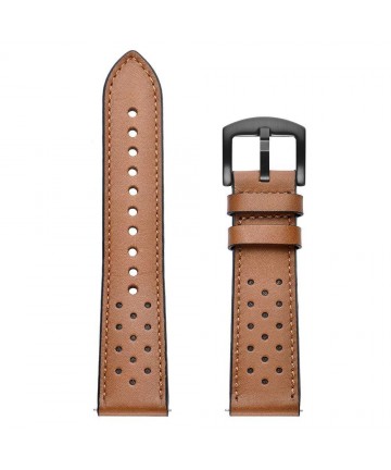 Tech-Protect Leather Strap for Samsung Galaxy Watch 4 / 5 / 5 Pro / 6 / 7 / FE - Brown