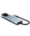 HUB Tech-Protect V3 5in1 USB-C - USB-A 3.0 / USB-A 2.0 / USB-C / HDMI / RJ45 - gray