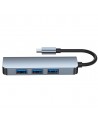 HUB Tech-Protect V1 4in1 USB-C - 3x USB-A 2.0 / USB-A 3.0 - gray