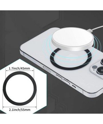 Tech-Protect MagMat MagSafe magnetic ring universal - black / silver (2 pcs.)