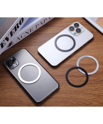 Tech-Protect MagMat MagSafe magnetic ring universal - black / silver (2 pcs.)