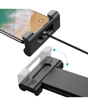Tech-Protect V1 Telescopic Car Headrest Phone Holder - Black