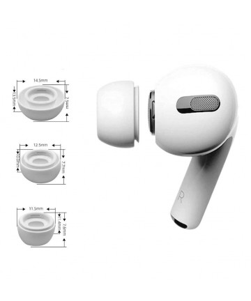 Tech-Protect Ear Tips for AirPods Pro 1 / 2 in sizes S / M / L - white (3 pcs.)