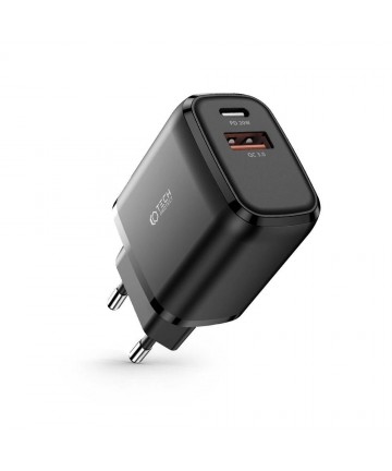 Tech-Protect C20W Charger USB-C PD 20W / USB-A QC 3.0 - Black