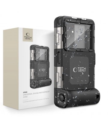 Tech-Protect Waterproof Case IPX8 for 4.7-6.7" Smartphones - Black