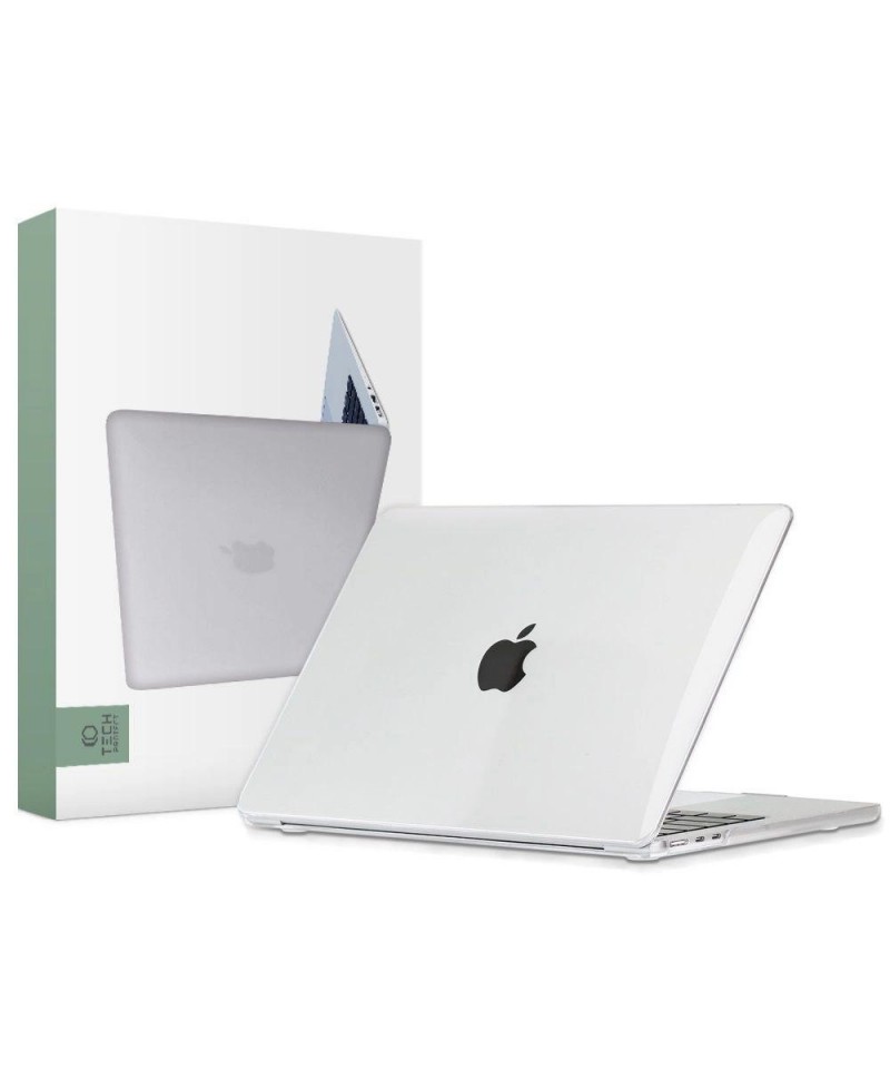 Tech-Protect SmartShell Case for MacBook Air 13" M2 / M3 / 2022-2024 - Transparent