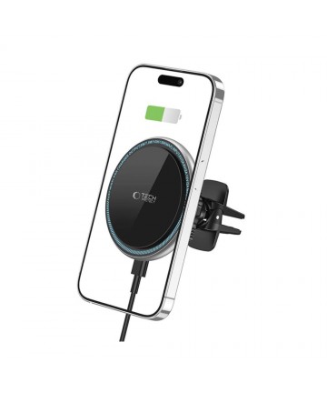 Tech-Protect A2 Car Phone Holder with MagSafe 15W Inductive Charger for Air Vent - Black