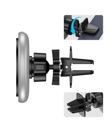 Tech-Protect A2 Car Phone Holder with MagSafe 15W Inductive Charger for Air Vent - Black