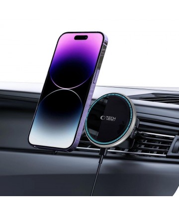 Tech-Protect A2 Car Phone Holder with MagSafe 15W Inductive Charger for Air Vent - Black