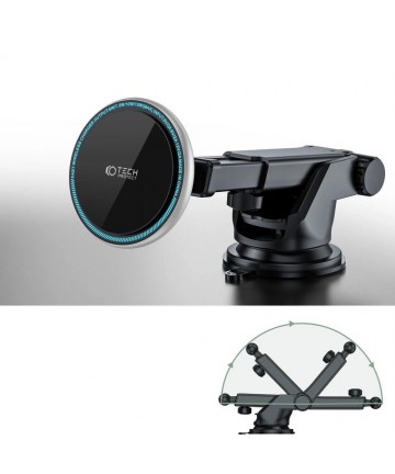 Tech-Protect A2 Car Phone Holder with MagSafe 15W Inductive Charger for Cockpit - Black