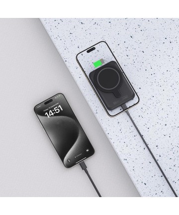 Tech-Protect LifeMag PB10 Powerbank with MagSafe 5000mAh 15W USB-C port - black + USB-C cable
